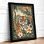 Tiger in Bloom Tropical - Framed Print-1539682339-1539682337