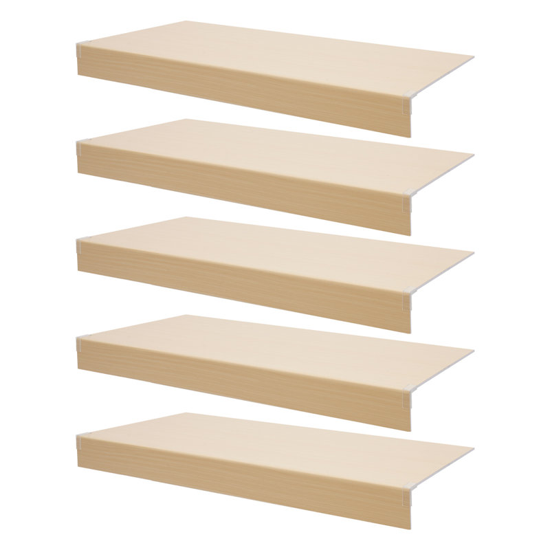 5 pièces de support mural en mousse PVC pour étagères de cuisine pour salle de bain, Bois clair