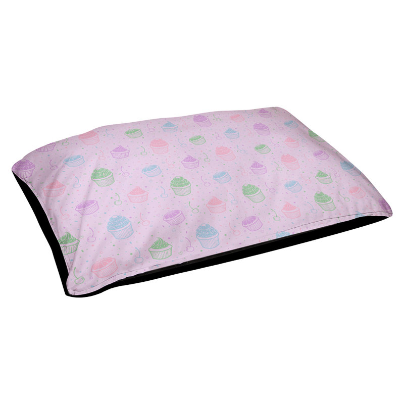 Coussin pour concepteur de chats pour l’extérieur petits gâteaux Byrge, Moyen - L 42,5 po x l 32,5 po, Mauve et pastel
