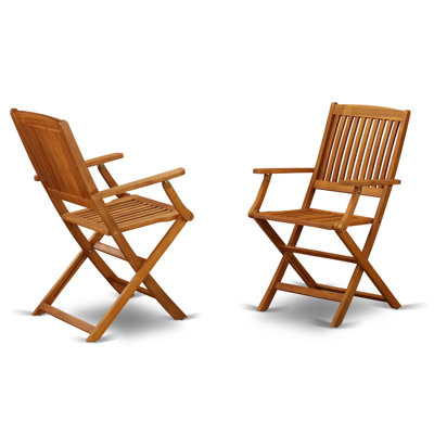 Chaise de patio pliante en acacia Darrin