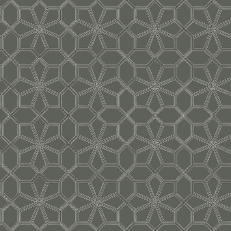 Geometric Wallpaper Roll, Gray