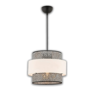 1 Light Cylinder Metal Body Chandelier