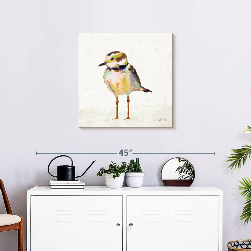 Brampt Coastal Plover II Linen, 24" H x 24" W