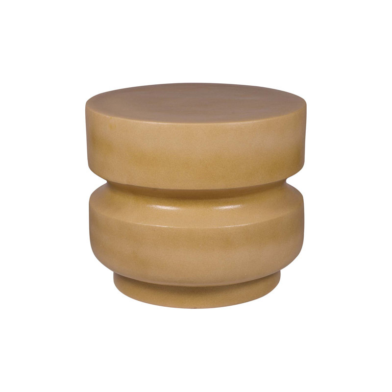 Provenance Signature Outdoor Round Side Table, 18", Latte, Latte