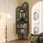 Armoire de coin en bois massif rétro français-515003056