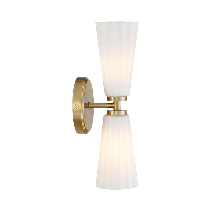 Keonta 2-Light Wall Sconce in Brass, Brass