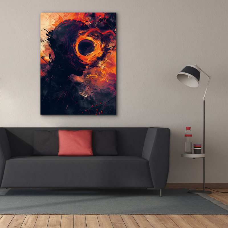"George Eclipse of the Mind" par Georgeeas Magnusson, art mural de George Oliver, 40 po x 54 po, H 54 po x l 40 po x P 1,5 po