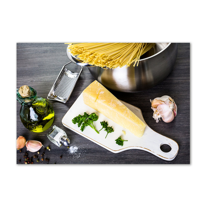 Pasta With Garlic - Wrapped Canvas Print