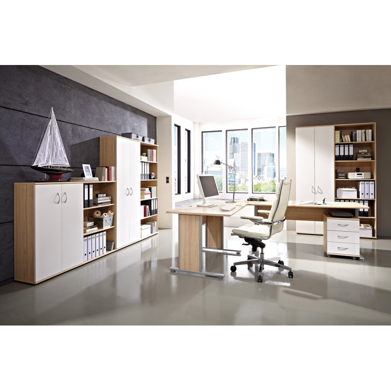 Riding 215cm H x 70cm W Standard Bookcase, Maple-Crystal