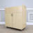 Children Infant Changing Table with Pad, Wooden Changing Table, Natural, Optiona Install Castors