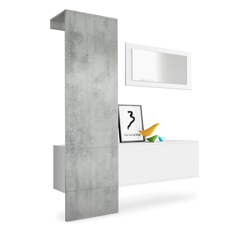 Metrodora 4 Piece Hall Set, Concrete-coloured