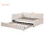 Lit de jour double rembourré en L avec lit gigogne escamotable et ports USB, beige-1223944868