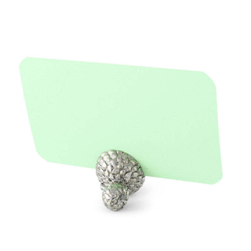 Majestic Forest Pewter Acorn Place Card Holder