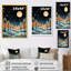 Hiver, pin, nuit étoilée, ciel II - Pin, art mural-100412477-100412484