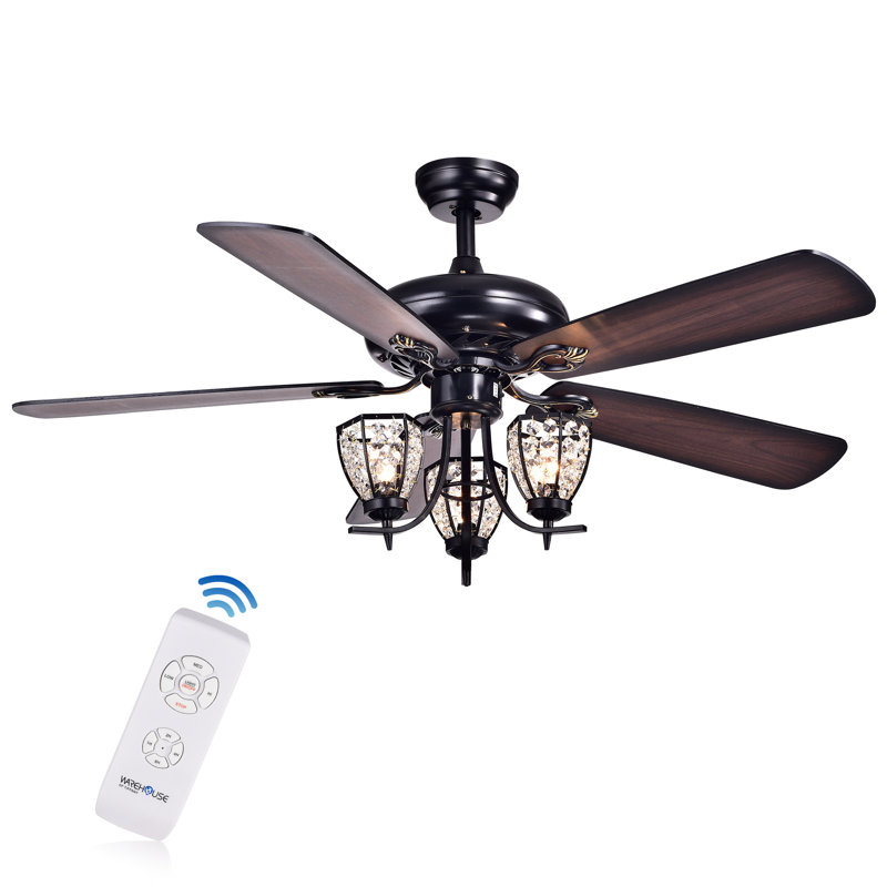 52'' Ceiling Fan with Light Kit, Remotes