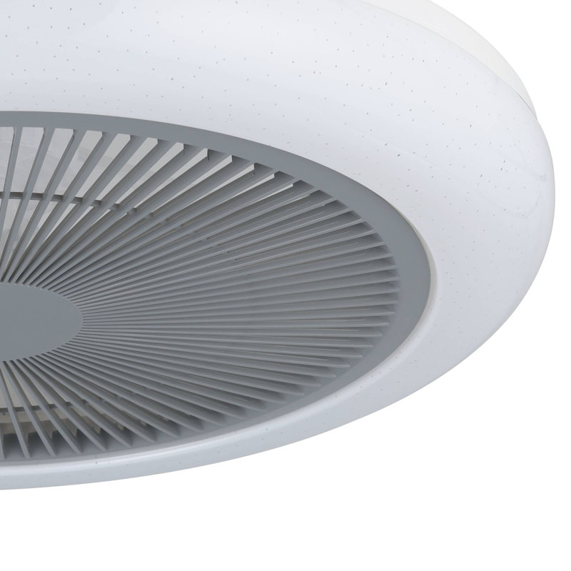 Fransen Ceiling Fan with LED Lights, White/Grey
