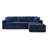 Vicenzo Boneless 110.5" LAF Compression Sofa-In-A-Box Sectional Sofa, Porcelain Chenille-104584422-104584421