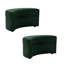 33.5cm Wide Curved Solid Colour Footstool Ottoman with Storage-1008829928