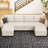 Uthyr 7 Pieces U Shaped 4-Seat Sofa Couch 112.6 Inch Wide Storage Sofa Livingroom Modular Sofa Sectional Couch-106913488