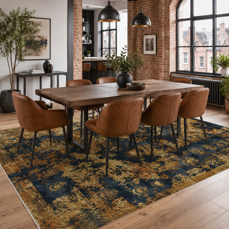 Vintage Look Cotton and Chenille Flatweave Area Rug, 155 x 230 cm