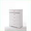Commodes | Commode 5 tiroirs avec rangement Naima II | Blanc | Bois synthétique