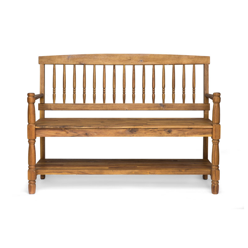 Banc de rangement en bois massif, Teck