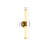 2 - Light Dimmable Led Cylindrical Vanity Light Bath Bar With Pleated Glass
