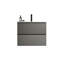Meuble-lavabo mural 24 po avec lavabo en céramique et un trou de robinet, grand meuble-lavabo flottant