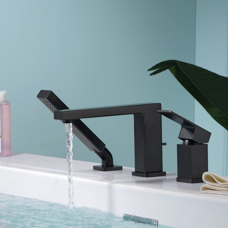 Robinet de baignoire romaine monocommande à fixation sur le comptoir, Bronze huilé