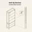Bibliothèque à 3 tablettes en bois massif avec tiroirs