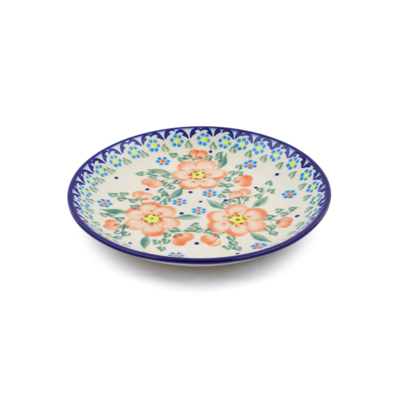 Assiette d’apéritif de poterie polonaise 8 po