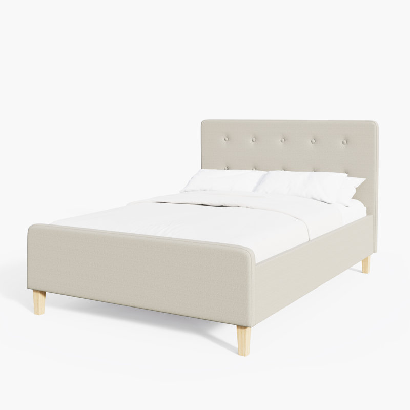 Buckhaven Upholstered Ottoman Storage Bed, Double (4'6), Beige