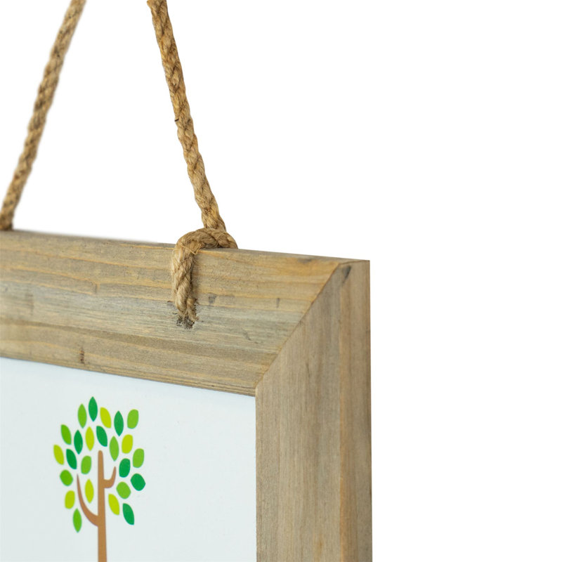 Nicola Spring - Rustic Wooden Hanging Photo Frame - Natural, 16.5cm H x 21.5cm W x 5.5cm D