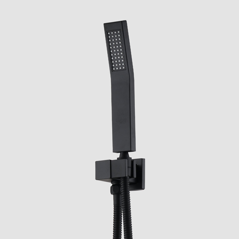 Ceiling Mounted Shower In Matte Black Color - 10" Head & Handheld Bath And Bathroom, Matte Black