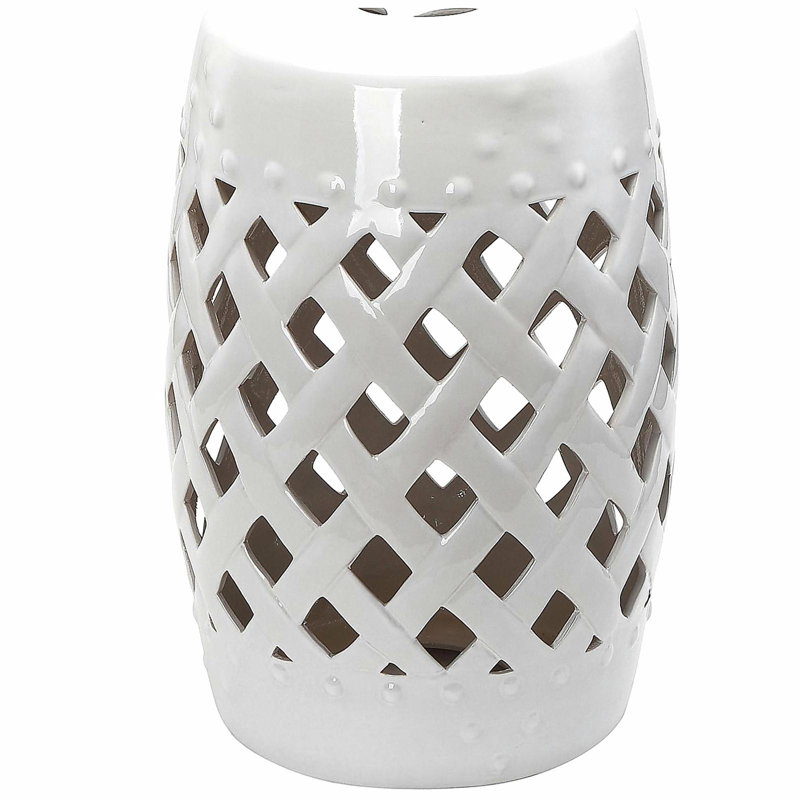 Tabouret de jardin en céramique 13 po x 18 po Outsunny