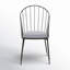 Marlowe Upholstered Metal Windsor Back Side Chair in Black