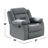 Velvet Upholstered Manual Motion Recliner With Pillow Top Armrest-1309814601