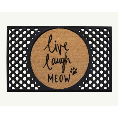 4 chats et chiens, ensemble de tapis d'entrée convertible L.L. Meow, rond