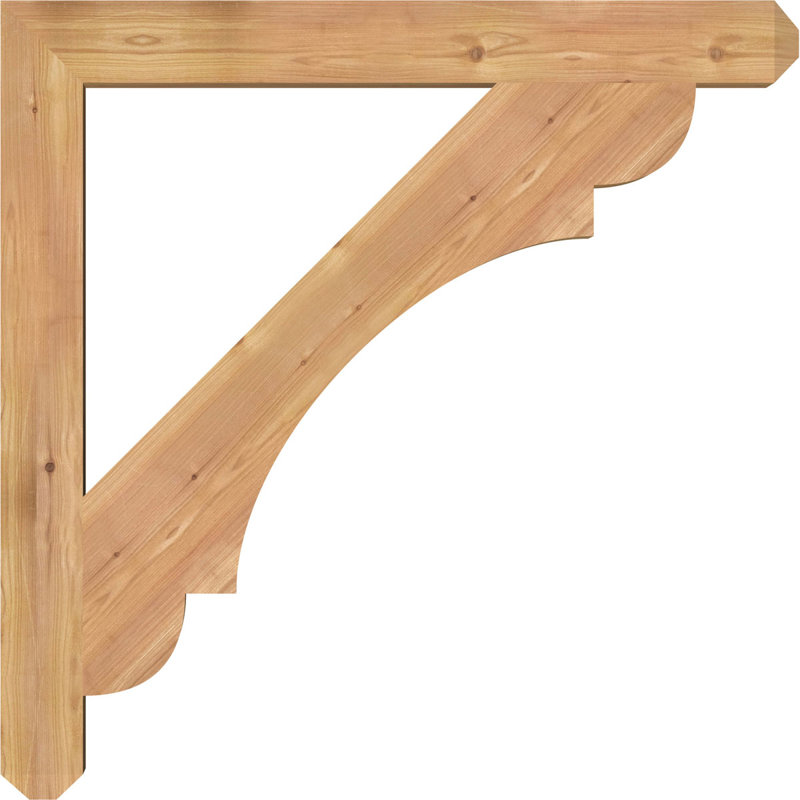 Olympic Craftsman Bracket, Western Red Cedar (Smooth), 34"H x 3.5"W x 34"D