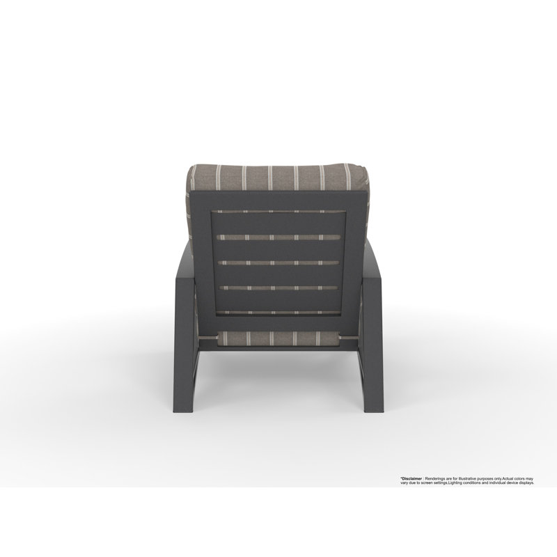 Arc Outdoor Lounge Chair, Trax Burgundy, Carbon Black