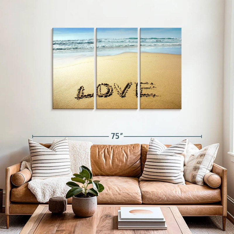 Tergel Beach Love Écrits, H 36 po x l 57 po