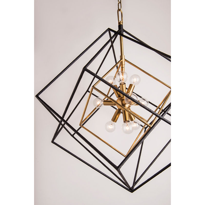 Roundout 9 - Light Pendant, Aged Brass