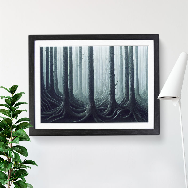 A Stupendous Forest - Single Picture Frame Print, Black, 46cm H x 64cm W x 2cm D