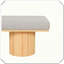 Banc contemporain rembourré avec pieds épais-1654192489