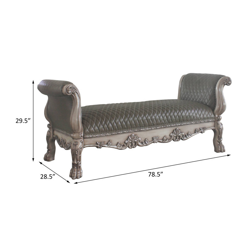Banc rembourré en simili cuir Khune