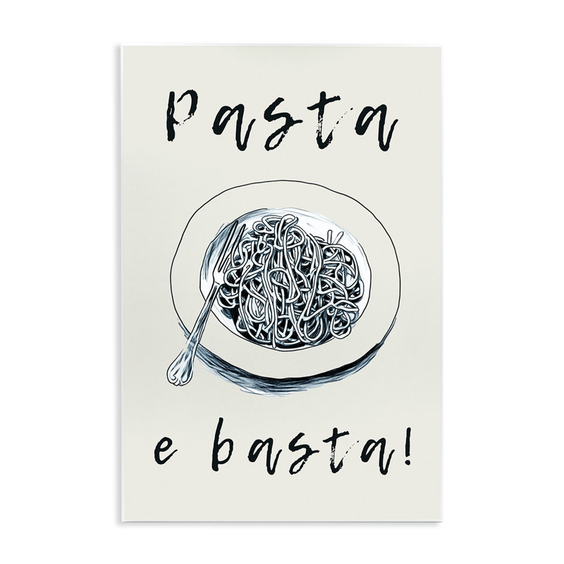 Plaque murale Pasta e Basta Meal, design par Andreas Magnusson, H 19 po x l 13 po