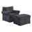 Modern Chenille Accent Chair with Ottoman Set