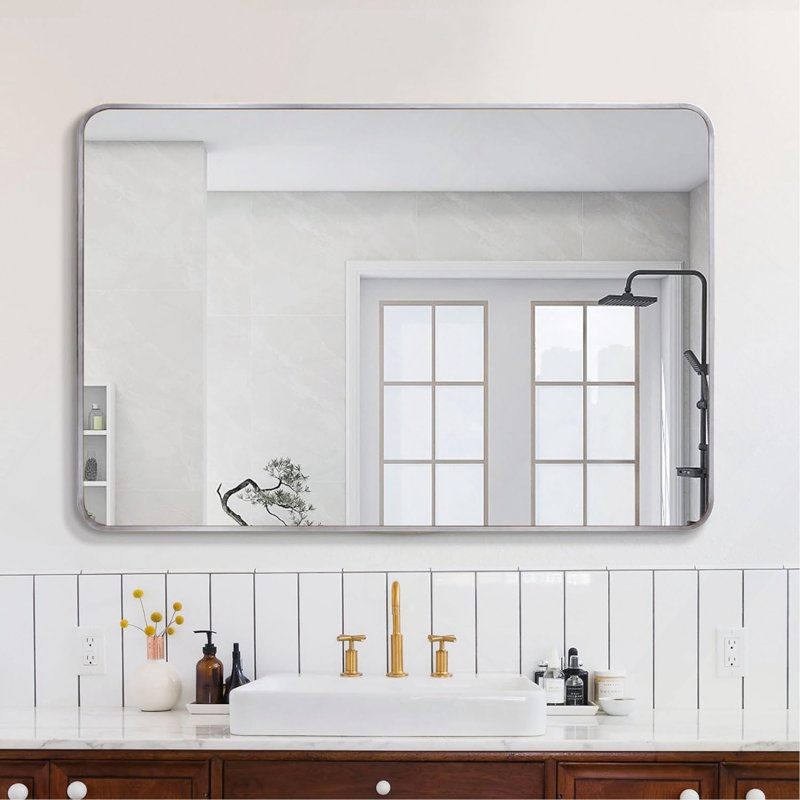 Miroir de salle de bain, Argent argent
