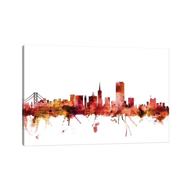 San Francisco, California Skyline by Michael Tompsett - Wrapped Canvas Gallery-Wrapped Canvas Giclée