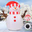 Bonhomme de neige gonflable de Noël de 5 pi avec chapeau de père Noël et lumière colorée DEL GOOSH